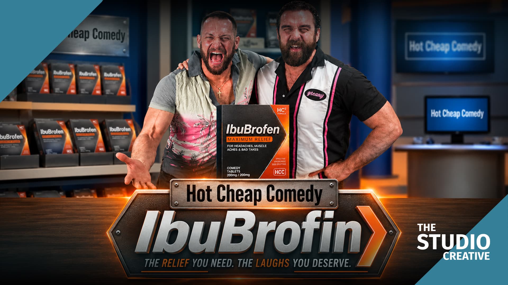 IbuBrofin, Hot Cheap Comedy: video thumbnail, produced by The Studio Creative