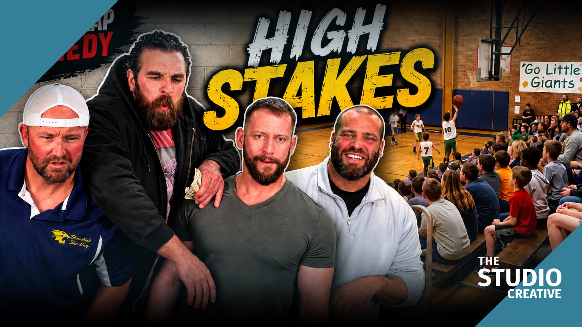 High Stakes, Hot Cheap Comedy: video thumbnail, produced by The Studio Creative